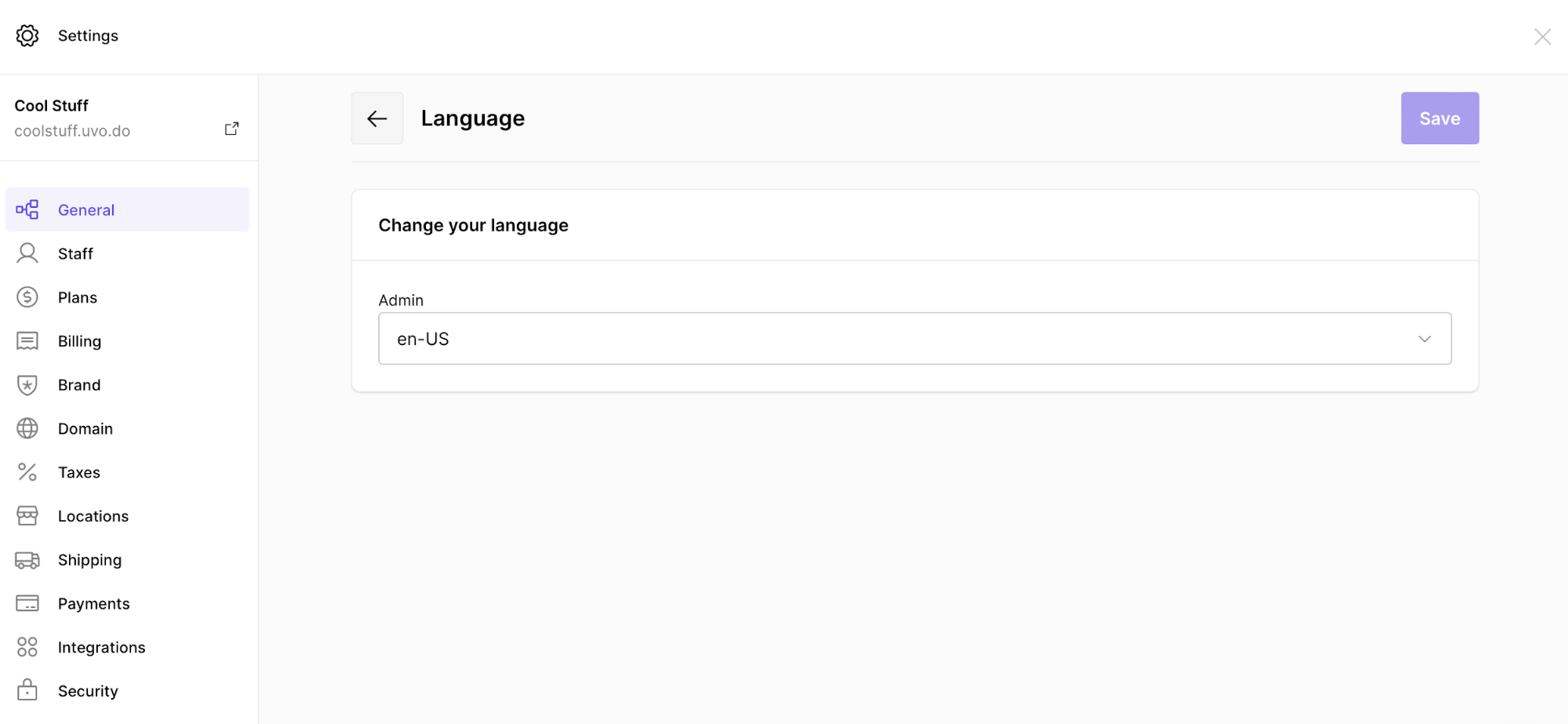 store language