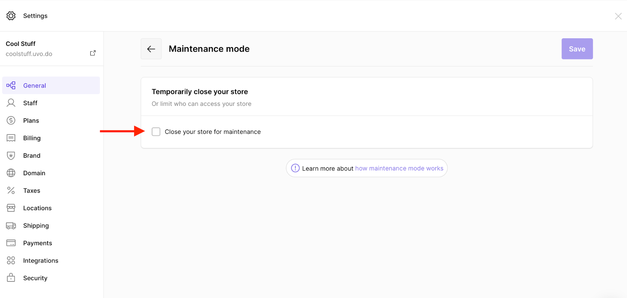 Maintenance Mode