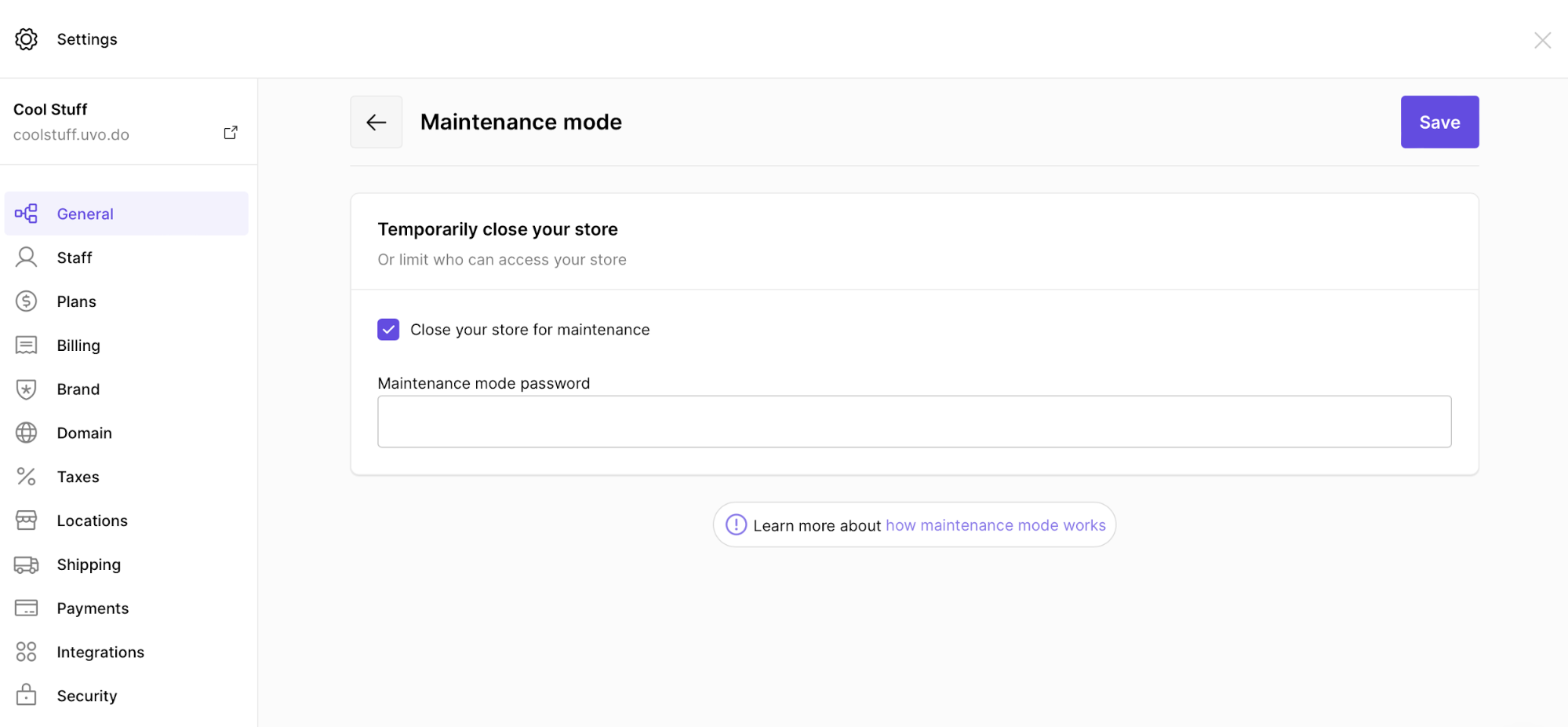 Maintenance Mode