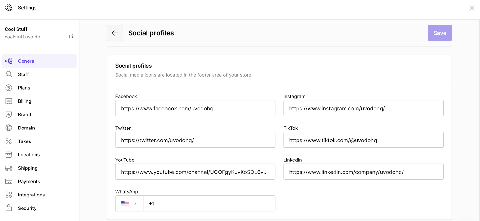 social profiles